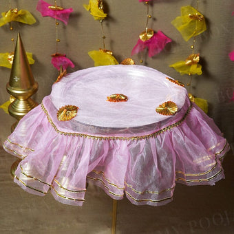 Zahra Pink Round Thali Cover