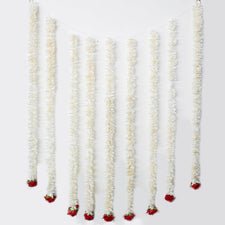 Artificial Jasmine And Red Roses Decorative Backdrop