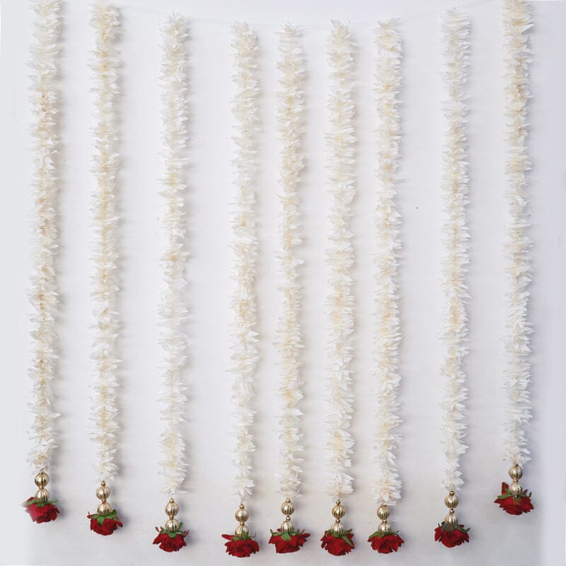 Artificial Jasmine And Gotapati Roses Decorative Backdrop