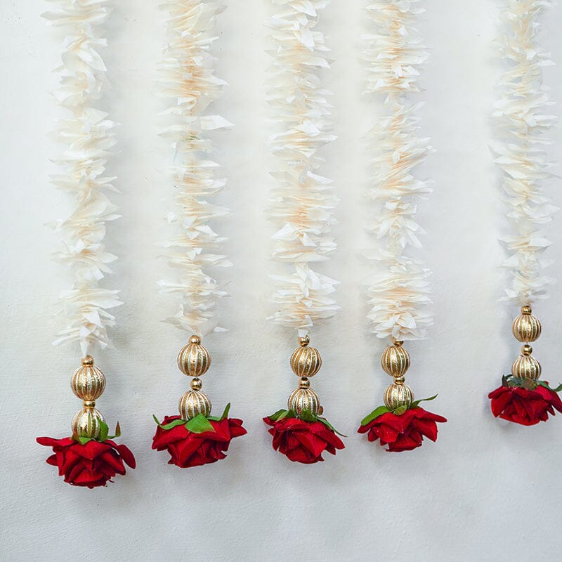 Artificial Jasmine And Gotapati Roses Decorative Backdrop