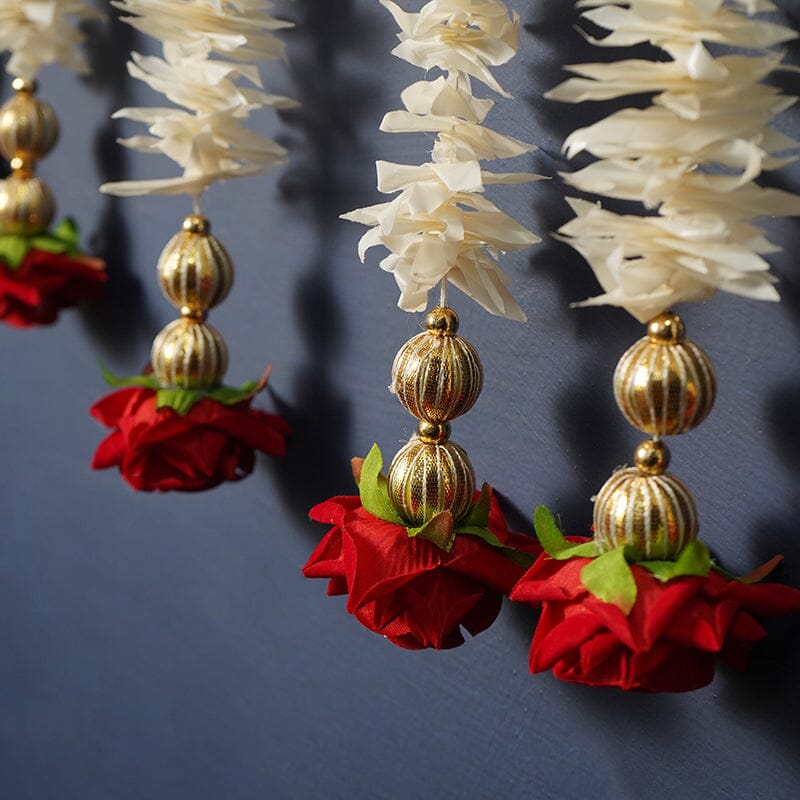 Artificial Jasmine And Gotapati Roses Decorative Backdrop