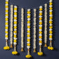 Artificial Jasmine And Yellow Marigold Decorative Backdrop