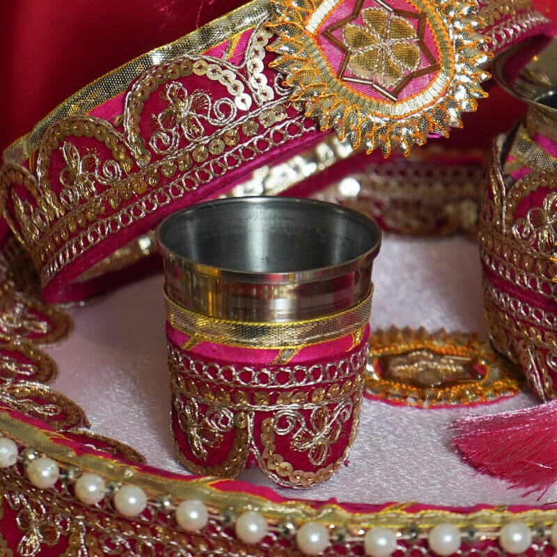 Mumtaz Meher Karwa Chauth Thali Set with Cover