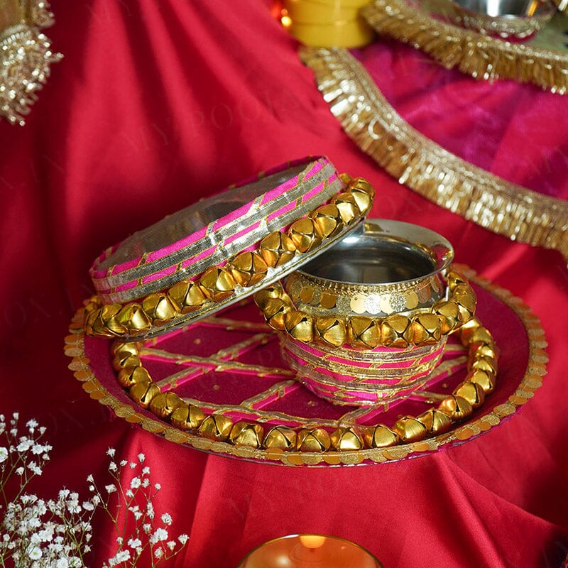 Rajsi Ghunghroo Karwa Chauth Thali Set