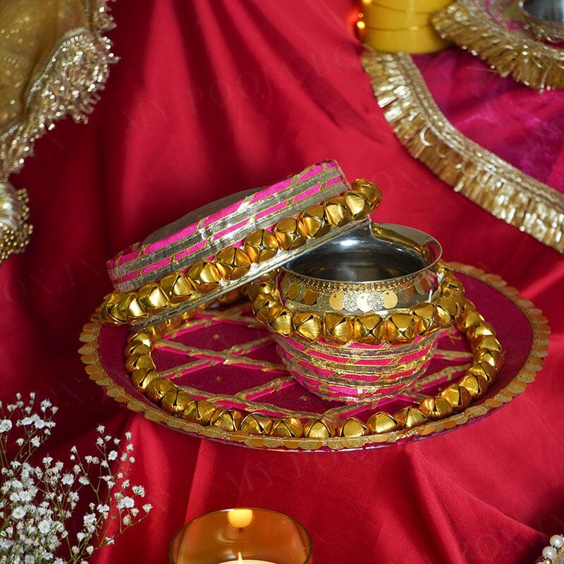 Rajsi Ghunghroo Karwa Chauth Thali Set