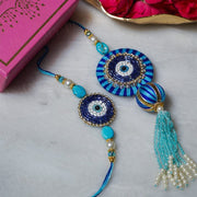Graceful Pearl Evil Eye Bhaiya Bhabhi Rakhi