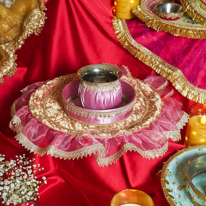 Nazakat Karwa Chauth Thali Set with Cover