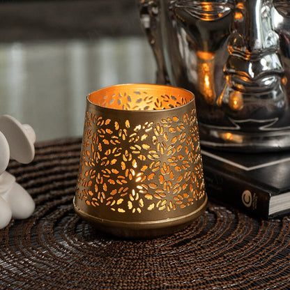 Mehar Golden Decorative T-light Holder