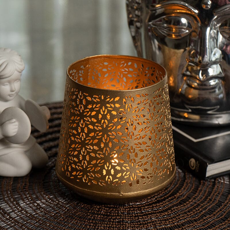 Mehar Golden Decorative T-light Holder