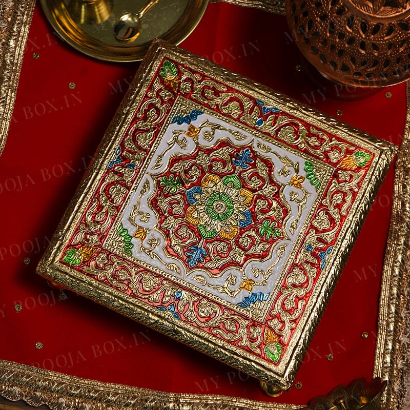 Kumudini Meenakari Pooja Chowki