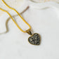 Healing Crystal Heart Pyrite Pendant