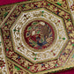 Golden Meenakari Chowki for Pooja 46cm