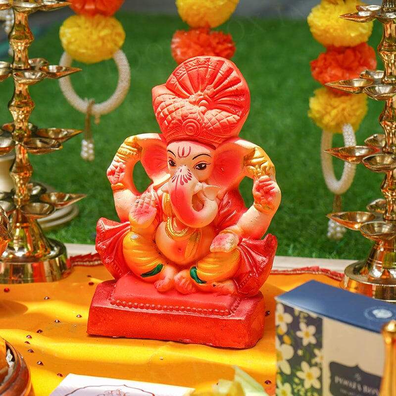 8INCH Vighnaraja Eco-Friendly Ganpati | Plant-A-Ganesha