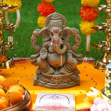 8INCH Auspicious Decorated Eco-Friendly Ganpati | Plant-A-Ganesha