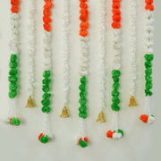 Tiranga Artificial Jasmine Flower And Tricolor Marigold Backdrop Decoration | Republic Day, Independence Day Decoration