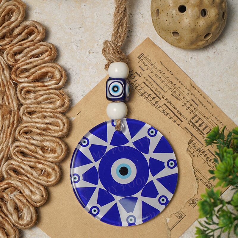 Feng Shui Motif Jute Evil Eye Hanging