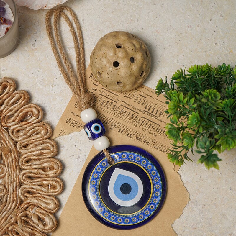 Feng Shui Round Glass Evil Eye Hanging