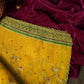 Golden Yellow Zari Embroidered Chunri