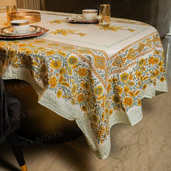 Palm Block Printed Table Cover
