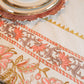Pink Daisy Jaal Block Printed Table Cover