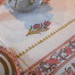 Pink Daisy Jaal Block Printed Table Cover