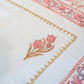 Pink Daisy Jaal Block Printed Table Cover