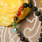 Lava With Seven Chakra Brass Charms