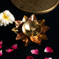 Elegant Handcrafted Metal Lotus Diya