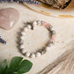 Howlite & Rose Quartz Bracelet with Buddha and Angel Wings