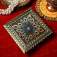 Floral Pattern Designer Wooden Chowki