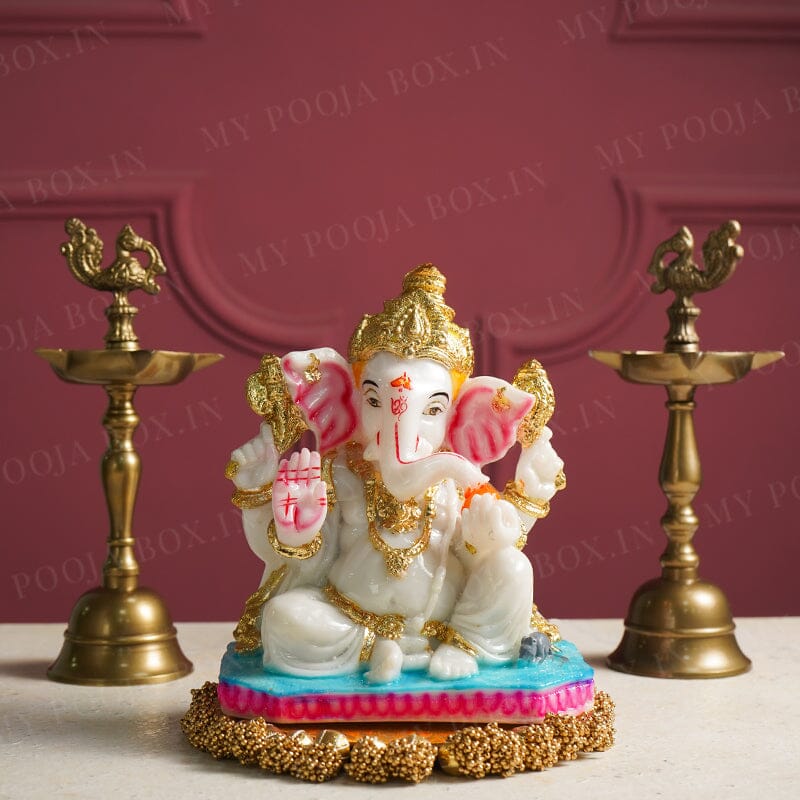 Marble Ganesha idol for Gift/Puja