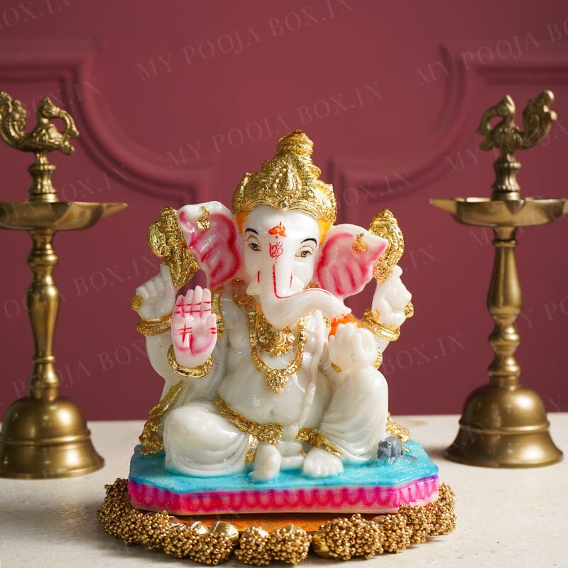 Marble Ganesha idol for Gift/Puja