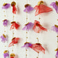Red & Purple Backdrop Hanging for Pooja Decoration 3.5FT x 3FT
