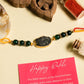 Green Jade Harmony Crystal Agate Bhaiya Rakhi