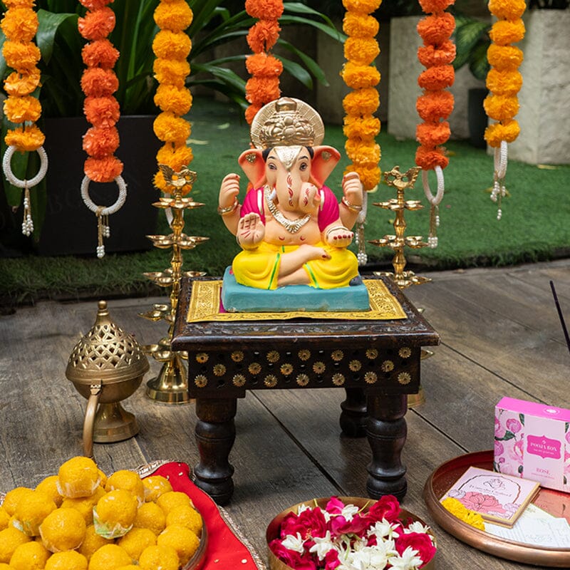 10INCH Eco-Friendly Dagdu Seth Ganpati | Plant-A-Ganesha
