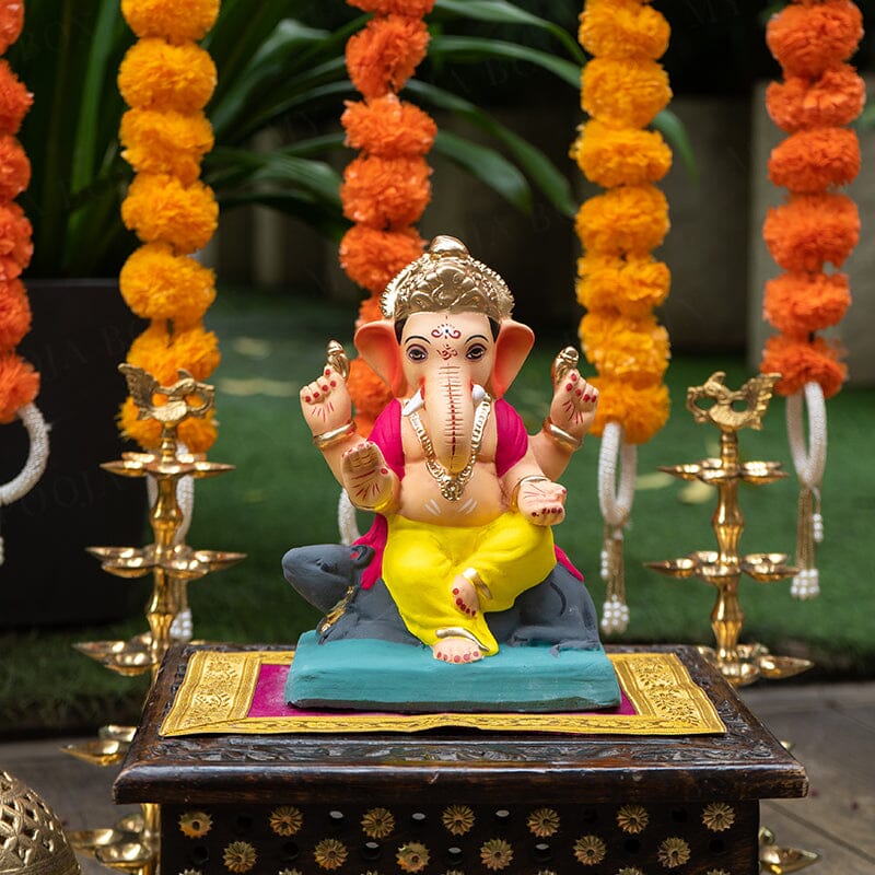 8INCH Eco-Friendly Gadadhara Ganpati | Plant-A-Ganesha