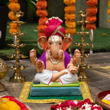 1FEET Eco-Friendly Dagdu Seth Pagdi Ganpati | Plant-A-Ganesha