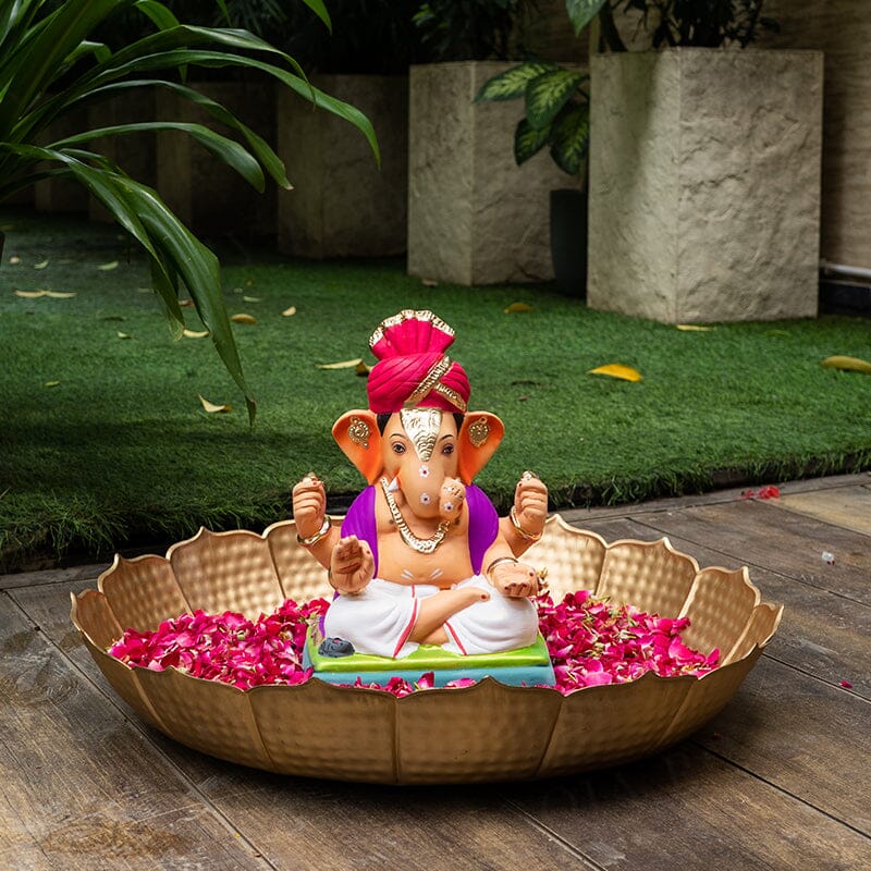 1FEET Eco-Friendly Dagdu Seth Pagdi Ganpati | Plant-A-Ganesha