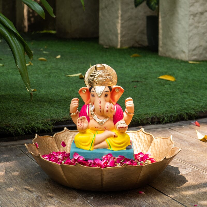 10INCH Eco-Friendly Dagdu Seth Ganpati | Plant-A-Ganesha