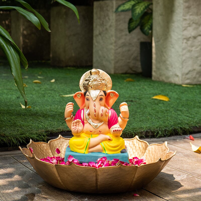 10INCH Eco-Friendly Dagdu Seth Ganpati | Plant-A-Ganesha