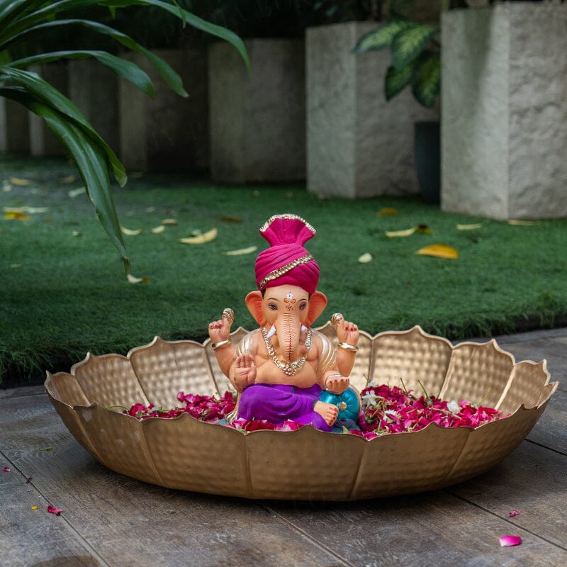 10INCH Eco-Friendly Vighnaraja Feta Ganpati | Plant-A-Ganesha
