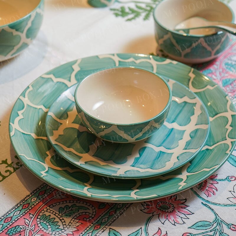 Green Umrao Dinner Set 37 Pc