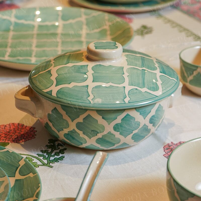 Green Umrao Dinner Set 37 Pc