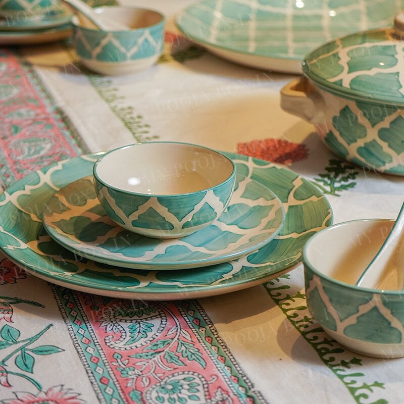 Green Umrao Dinner Set 37 Pc