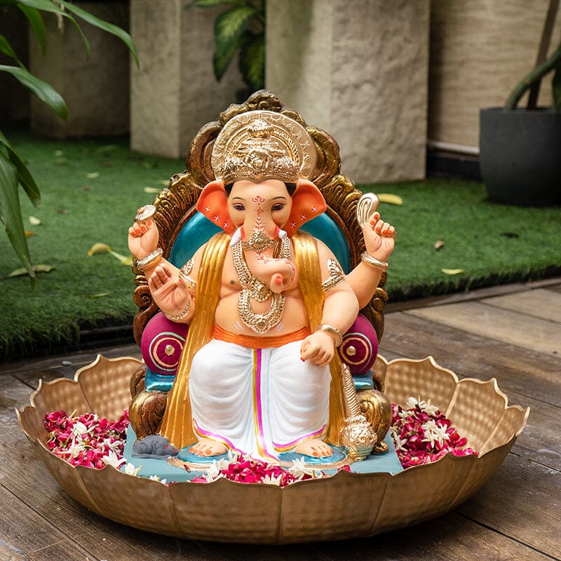 1.5FEET Eco-Friendly Lalbaugcha Raja Ganpati | Plant-A-Ganesha