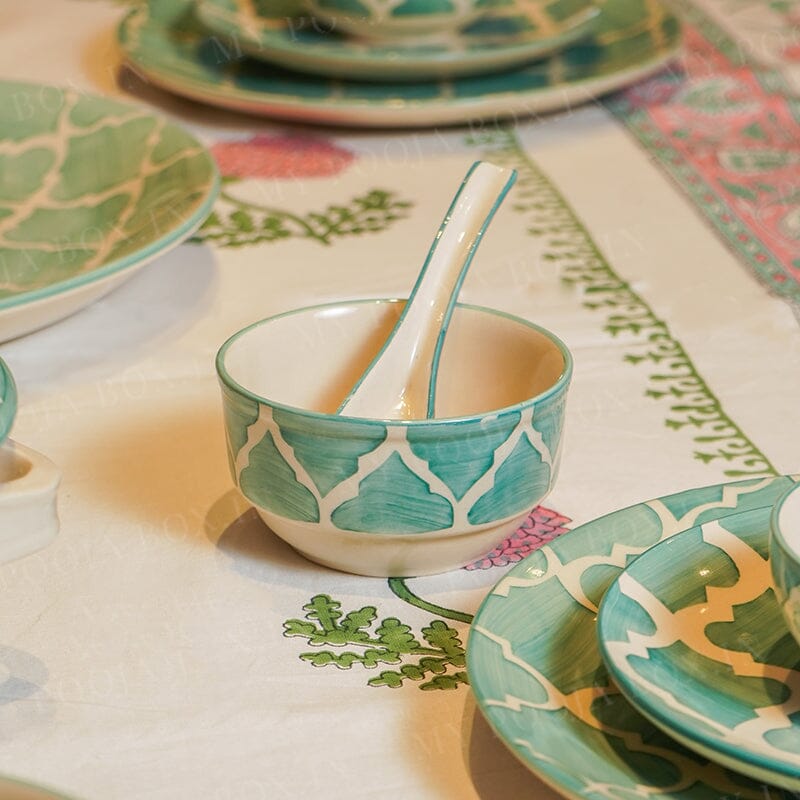 Green Umrao Dinner Set 37 Pc