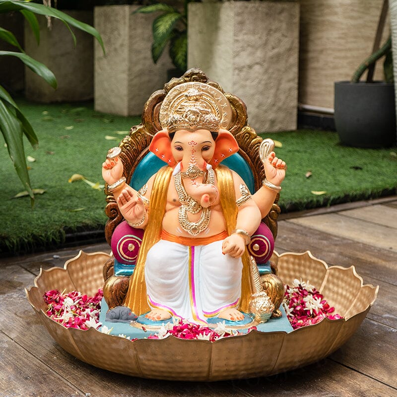 1.5FEET Eco-Friendly Lalbaugcha Raja Ganpati | Plant-A-Ganesha