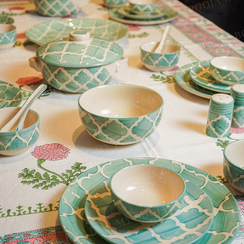 Green Umrao Dinner Set 37 Pc