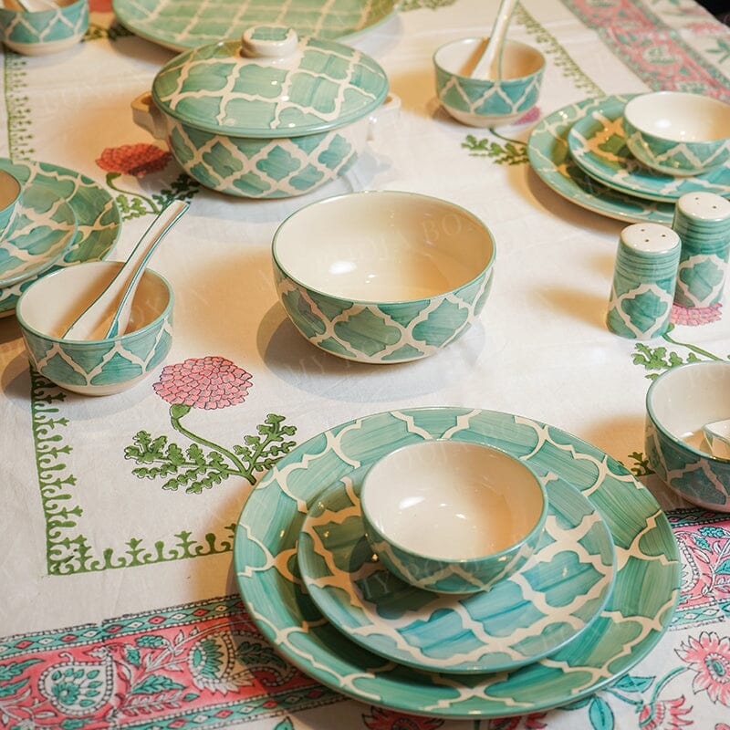 Green Umrao Dinner Set 37 Pc