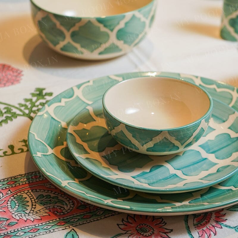 Green Umrao Dinner Set 37 Pc